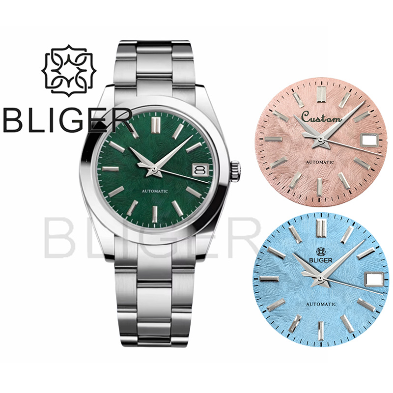 Luxury Watch Green Dial - BLIGER 36mm39mm logo personalizado reloj con