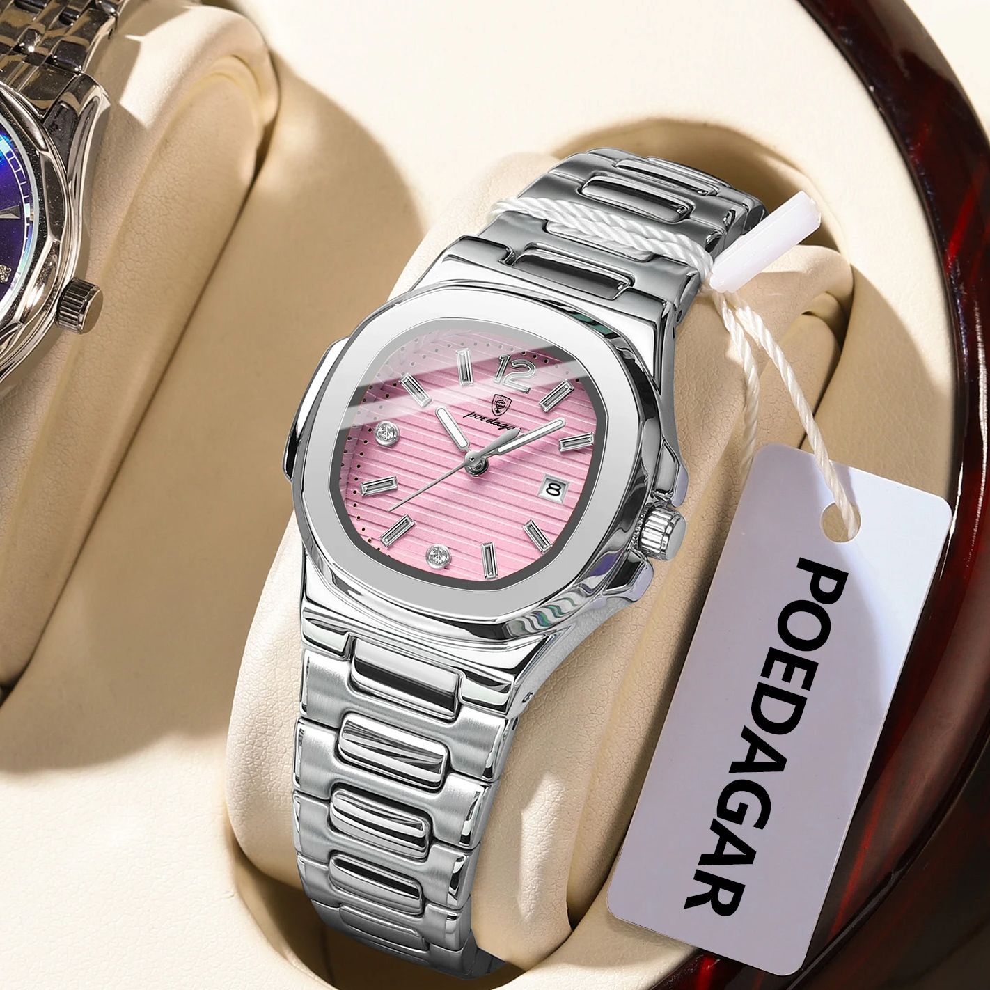 Ladies Luxury Watch - Reloj de pulsera POEDAGAR cuadrado a