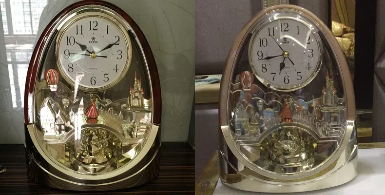 Table Watch Luxury - Reloj de Mesa Vintage de Madera