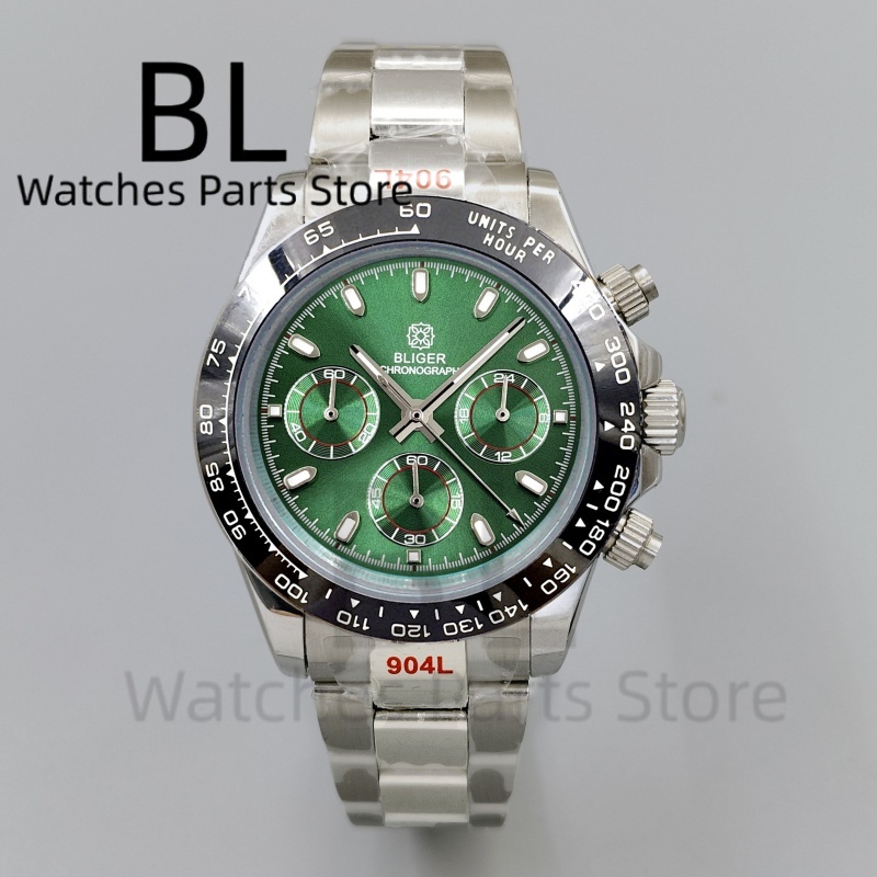 Luxury Watch Green Dial - Reloj BLIGER de 39 mm para