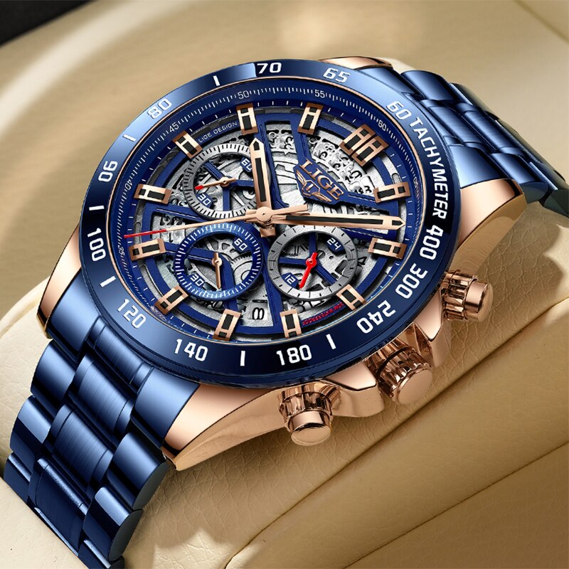 Luxury Watch Low Price - LIGE-reloj analógico de cuarzo para hombre,