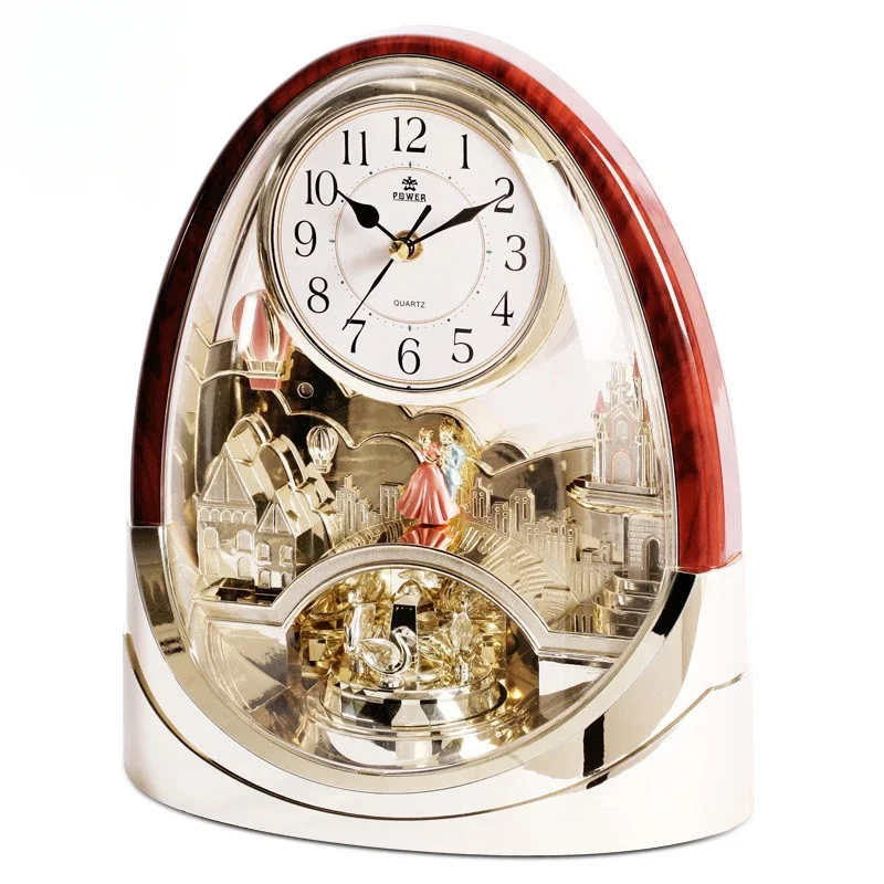 Table Watch Luxury - Reloj de Mesa Vintage de Madera