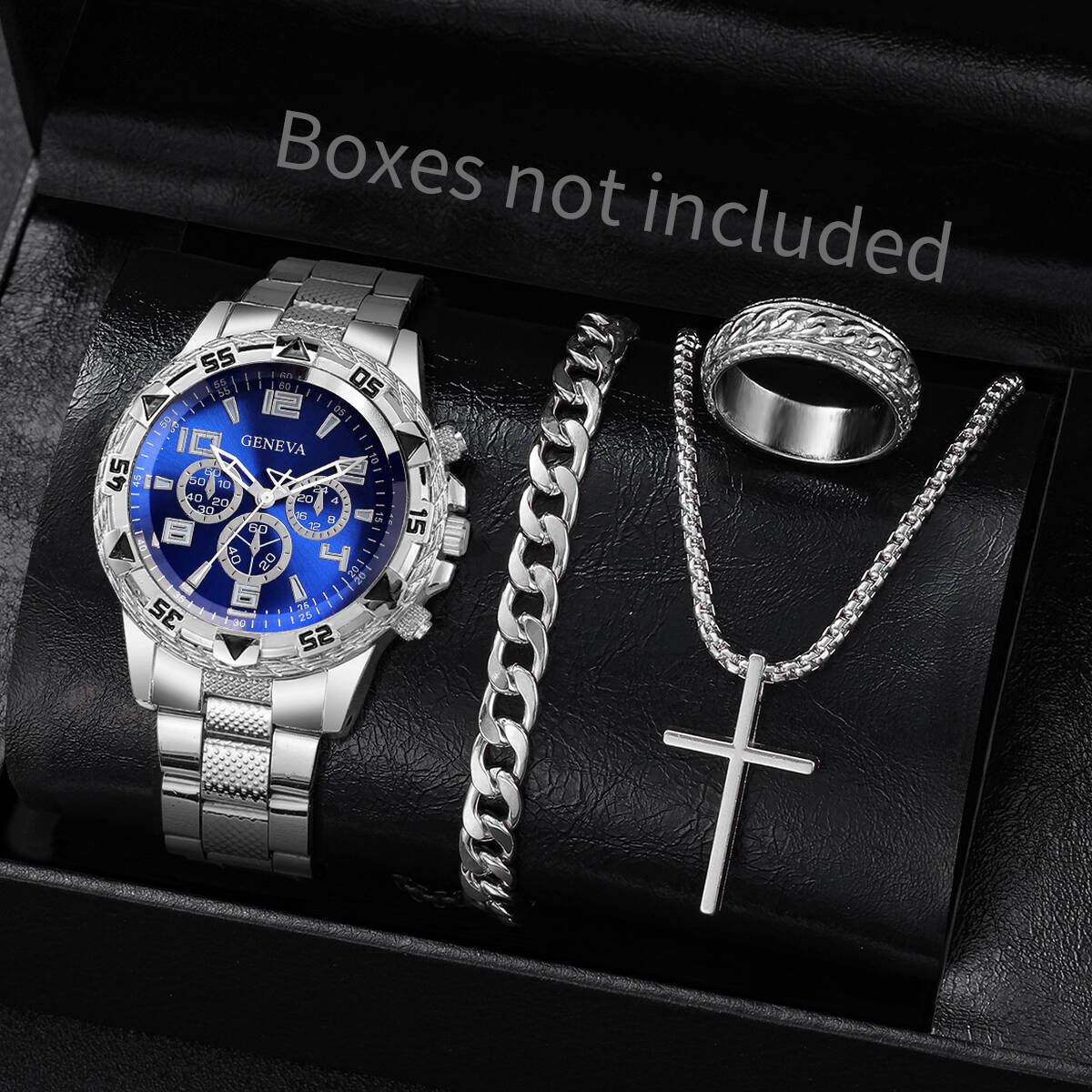 Luxury Watch Organizer For Men - Juego de 4 relojes de negocios