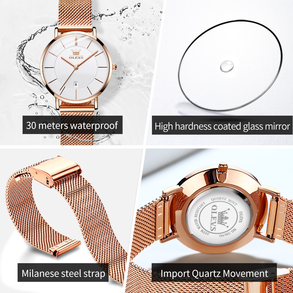 OLEVS reloj de mujer 5869 eleg - Luxury Watch Logos reseña y precio