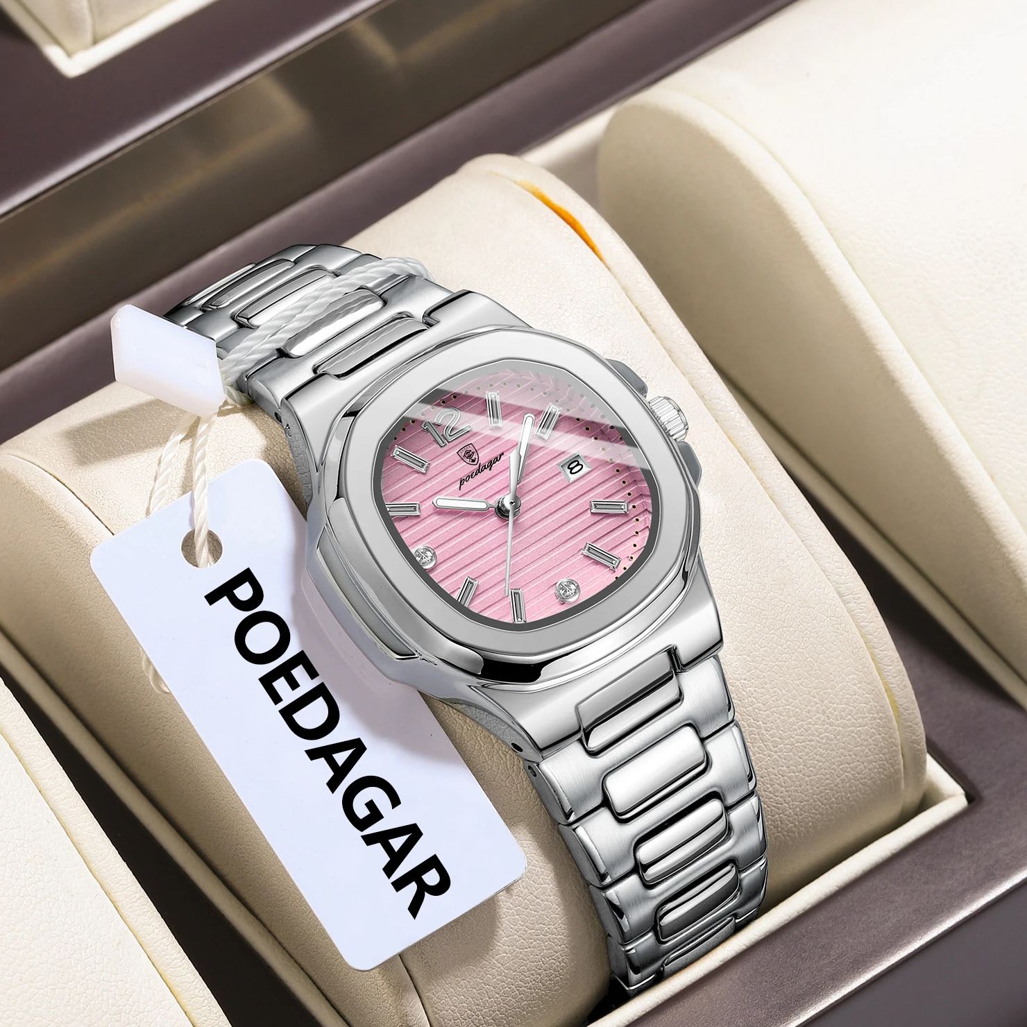 Reloj de pulsera POEDAGAR cuad - Ladies Luxury Watch reseña y precio