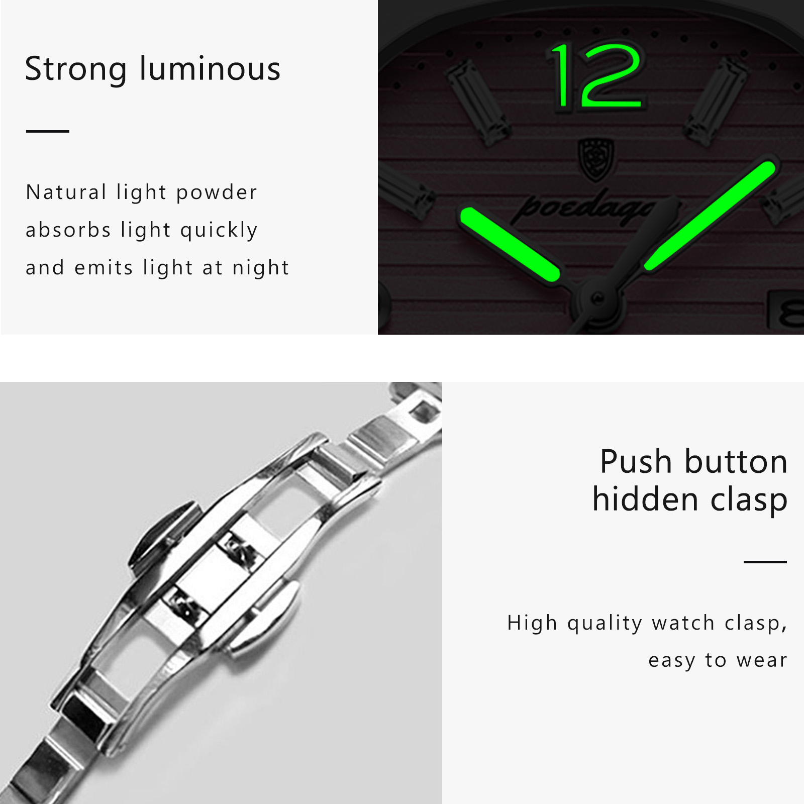 Reloj de pulsera POEDAGAR cuad - Ladies Luxury Watch reseña y precio
