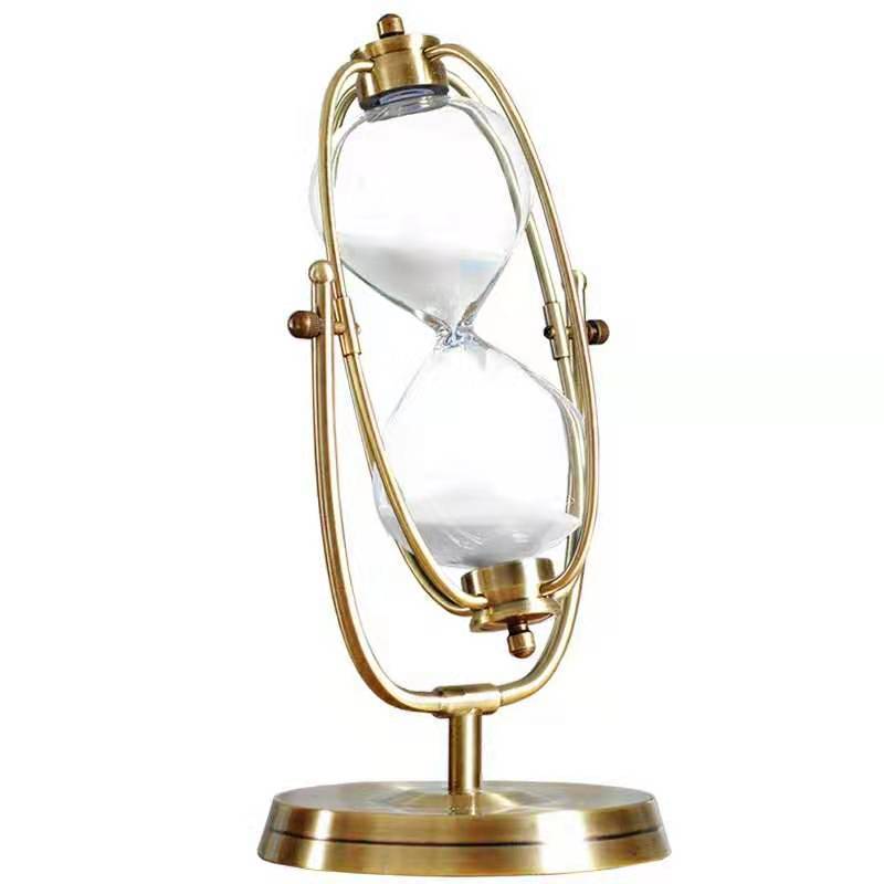 Adorno de reloj de arena de cr - Table Watch Luxury reseña y precio