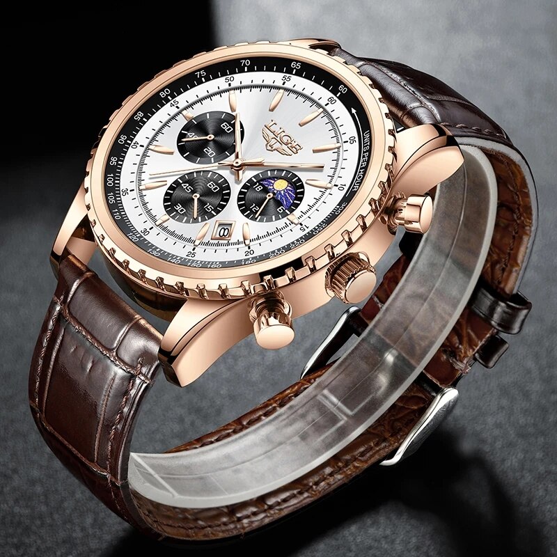 LIGE-reloj deportivo de lujo p - Luxury Watch Low Price reseña y precio