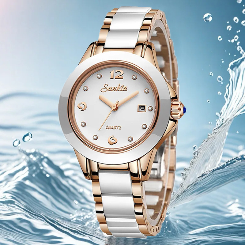 Reloj Sunkta de cuarzo informa - Ladies Luxury Watch reseña y precio