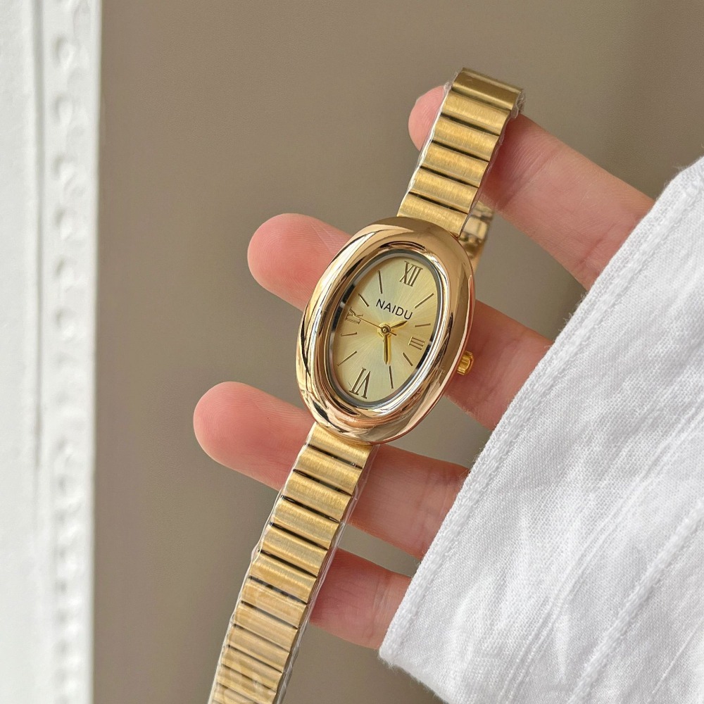 Reloj de cuarzo ovalado dorado - Ladies Luxury Watch reseña y precio