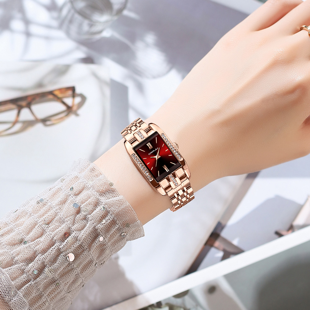 Reloj cuadrado de lujo CRRJU p - Luxury Watch Square reseña y precio