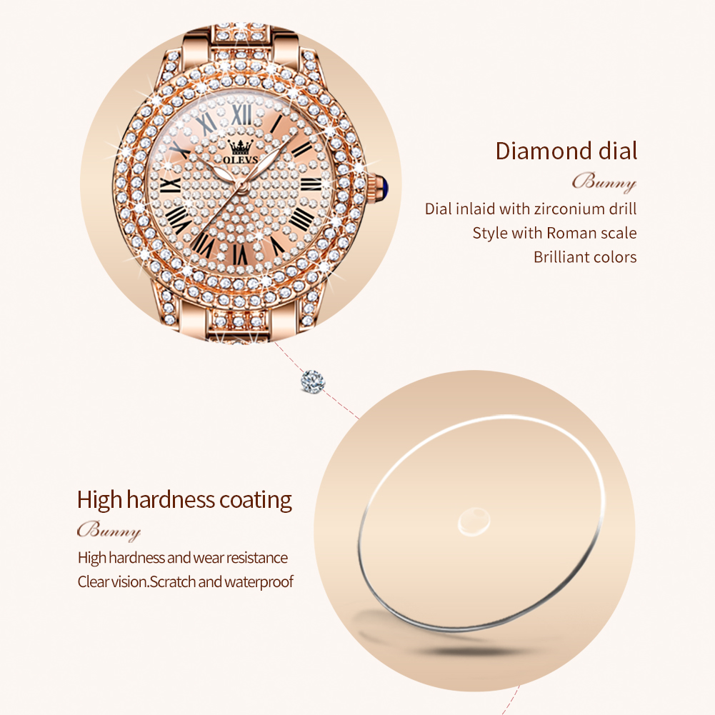 OLEVS 9943 reloj de cuarzo Ori - Ladies Luxury Watch reseña y precio