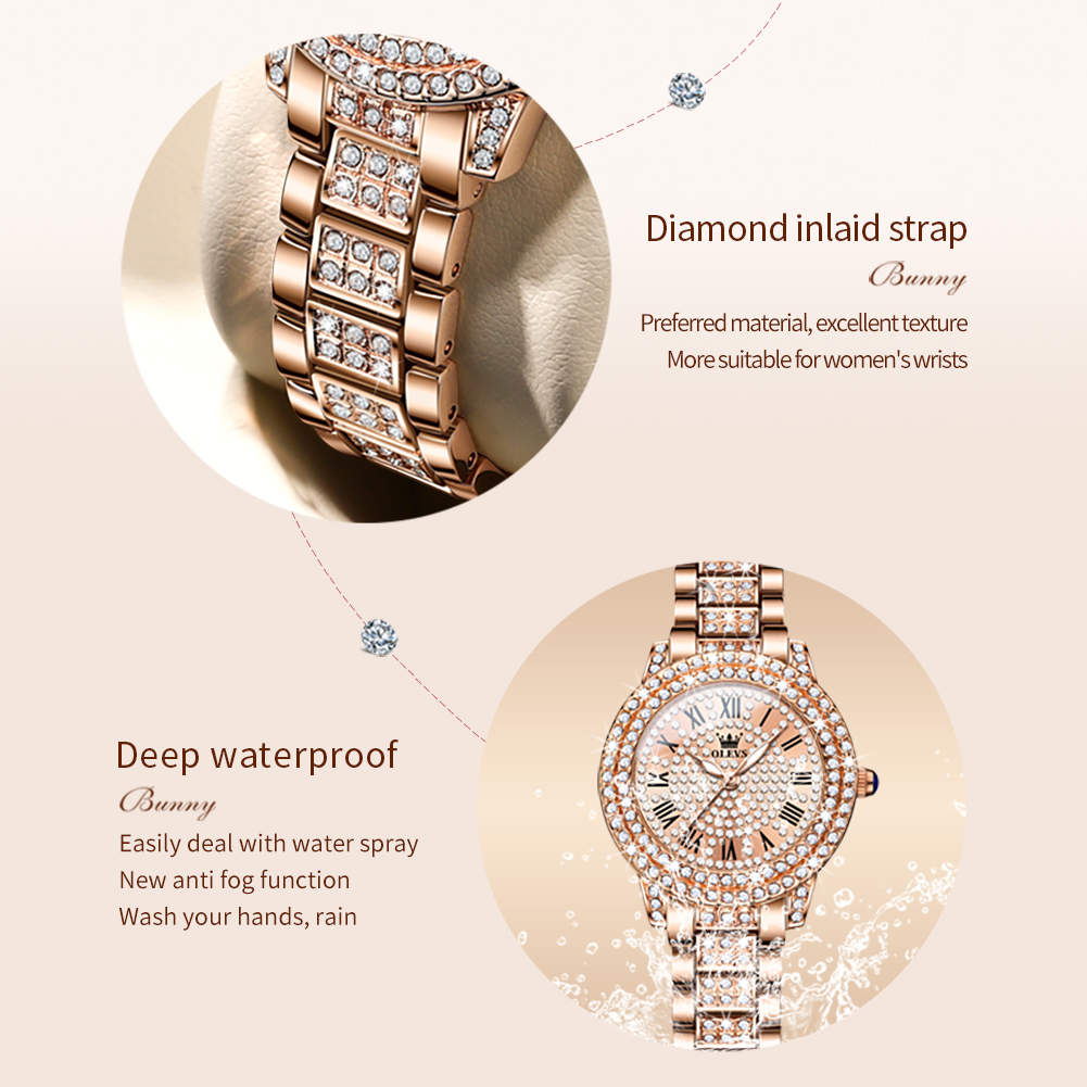 OLEVS 9943 reloj de cuarzo Ori - Ladies Luxury Watch reseña y precio